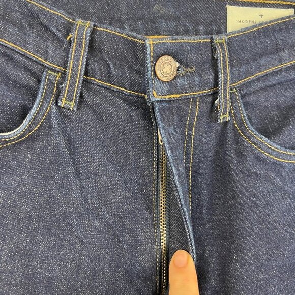 IMOGENE + WILLIE Josette Water Dip Cropped Jeans, High Rise, Dark Wash Denim - Picture 8 of 12